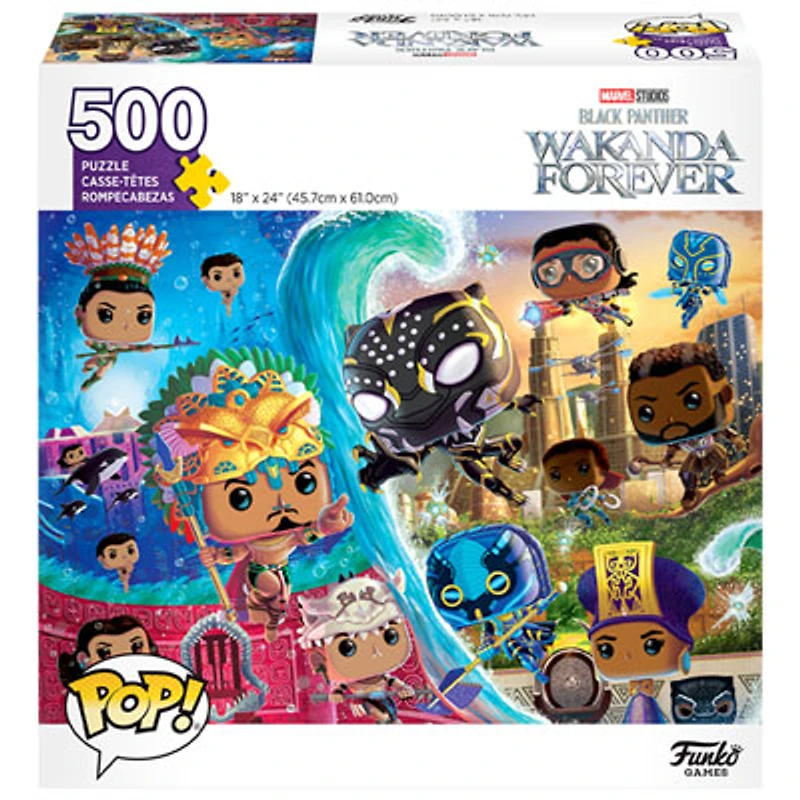 Funko Pop Marvel Black Panther: Wakanda Forver Puzzle - 500 Pieces