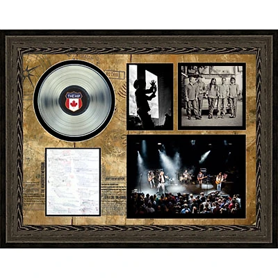 Frameworth The Tragically Hip: Lyrics Collage with Platinum LP Framed Canvas (37x28")