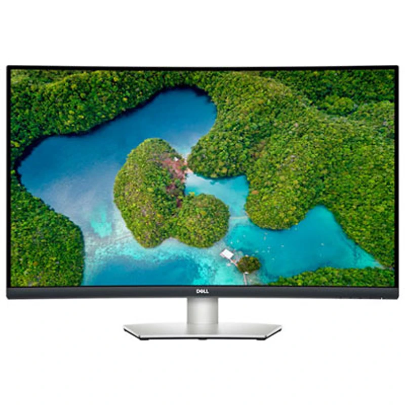 Open Box - Dell 31.5" 4K Ultra HD 60Hz 4ms GTG Curved VA LED FreeSync Monitor (S3221QS)- Platinum Silver