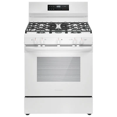 Frigidaire 30" 5.1 Cu. Ft. 5-Burner Freestanding Gas Range (FCRG3062AW) - White