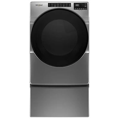 Open Box - Whirlpool 7.4 Cu. Ft. Electric Steam Dryer (YWED6605MC) - Chrome Shadow - Scratch & Dent