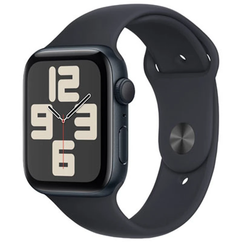 Open Box - Apple Watch SE (GPS) 44mm Midnight Aluminum Case with Midnight Sport Band - Medium / Large
