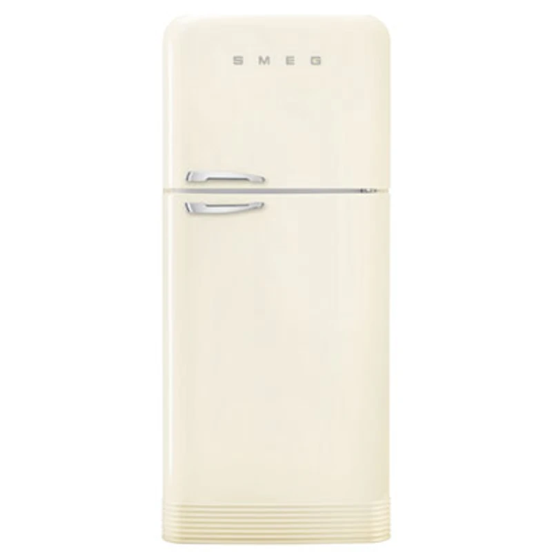 Smeg Retro 32" 19.2 Cu. Ft. Top Freezer Refrigerator with Ice Dispenser (FAB50URCR3) - Cream