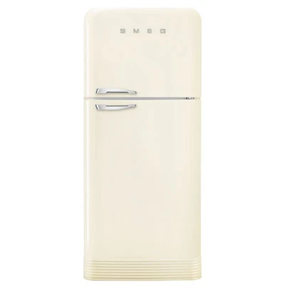 Smeg Retro 32" 19.2 Cu. Ft. Top Freezer Refrigerator with Ice Dispenser (FAB50URCR3) - Cream