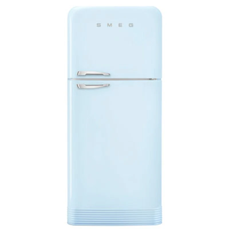 Smeg Retro 32" 19.2 Cu. Ft. Top Freezer Refrigerator with Ice Dispenser (FAB50URPB3) - Pastel Blue