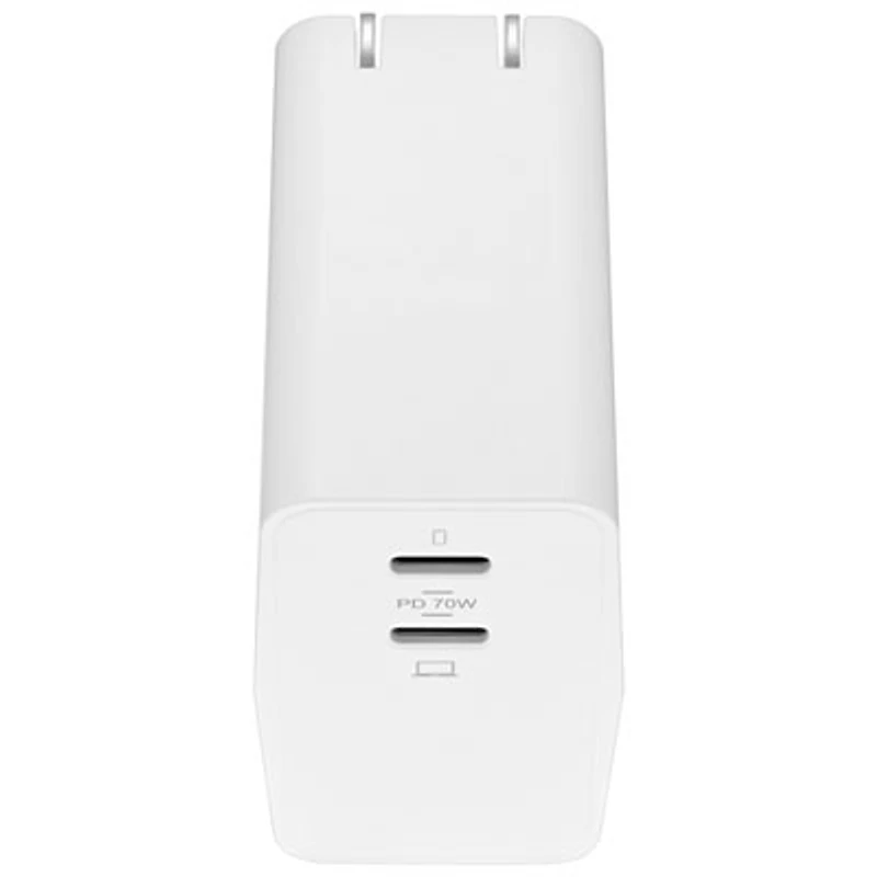 Insignia Dual Port 70W USB-C Wall Charger - White