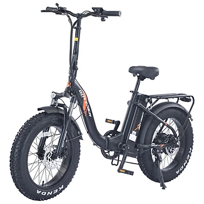 Gotyger Powerpath Foldable Step-Through Electric Cargo Bike (500W Motor / Up to 45km Battery Range) - Black