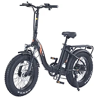 Gotyger Powerpath Foldable Step-Through Electric Cargo Bike (500W Motor / Up to 45km Battery Range) - Black