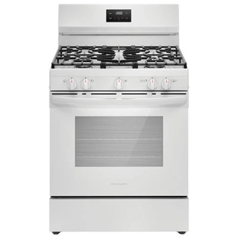 Frigidaire 30" 5.1 Cu. Ft. 5-Burner Freestanding Gas Range (FCRG3052BW) - White