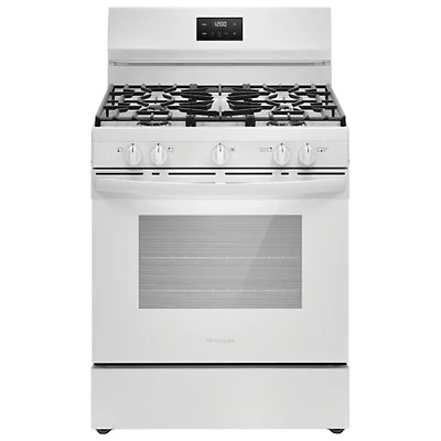 Frigidaire 30" 5.1 Cu. Ft. 5-Burner Freestanding Gas Range (FCRG3052BW) - White
