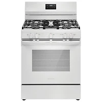 Frigidaire 30" 5.1 Cu. Ft. 5-Burner Freestanding Gas Range (FCRG3052BW) - White
