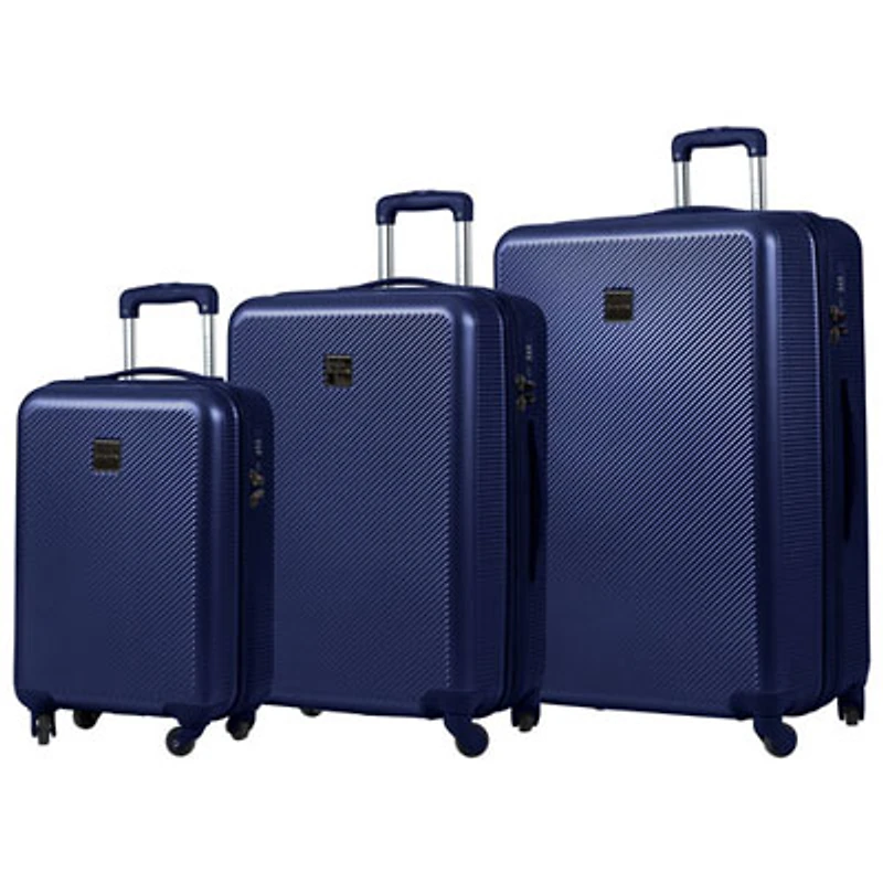 Open Box - Champs Iconic Collection 3-Piece Hard Side Expandable Luggage Set - Navy