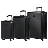 Open Box - Champs Iconic Collection 3-Piece Hard Side Expandable Luggage Set - Black