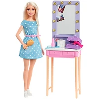 Mattel Barbie Big City, Big Dreams Malibu Doll & Dressing Room Playset
