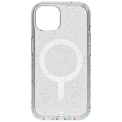 BodyGuardz Carve Fitted Hard Shell Case with MagSafe for iPhone 15 - Silver Sparkle
