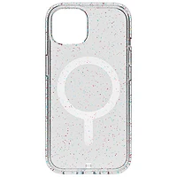 BodyGuardz Carve Fitted Hard Shell Case with MagSafe for iPhone 15 - Silver Sparkle