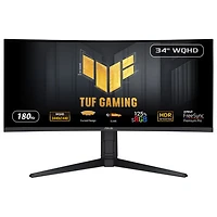 ASUS TUF 34" QHD 180Hz 1ms GTG Curved VA LED FreeSync Gaming Monitor (VG34VQL3A)