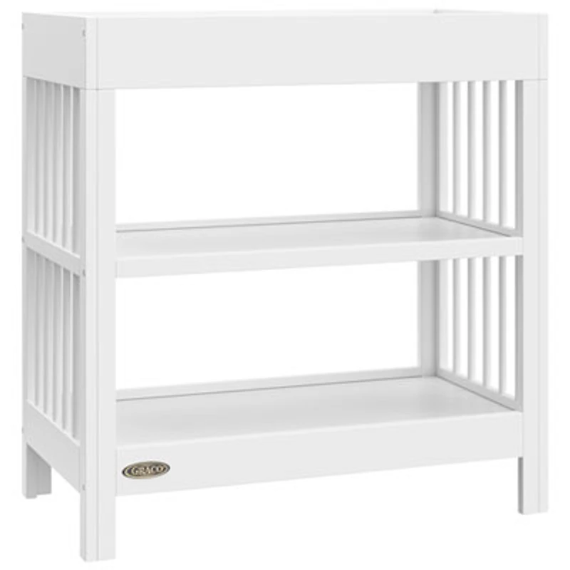 Graco Teddi 2-Shelf Changing Table with Changing Pad - White