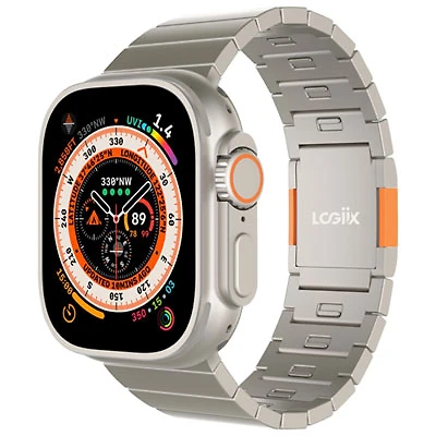 LOGiiX Aluminum Watch Band for Apple Watch Ultra 42/44/45/49mm - Titanium