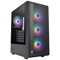 Thermaltake S200TG ARGB Plus Mid-Tower ATX Computer Case - Black