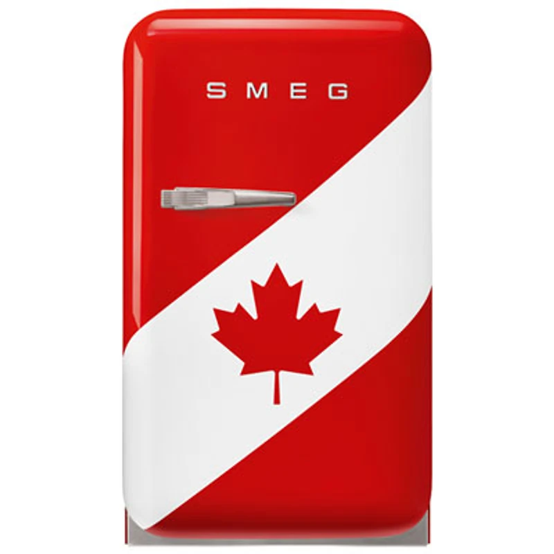 Smeg 16" 1.5 Cu. Ft. Under the Counter Refrigerator with LED Lighting (FAB5URDCA3) - Canada Flag - Only at Best Buy