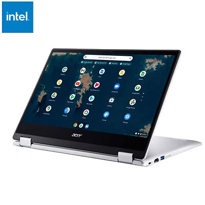 Open Box - Acer Chromebook Spin 314 14" TS Chromebook - Silver (Intel Celeron N4500/128GB eMMC/8GB RAM)