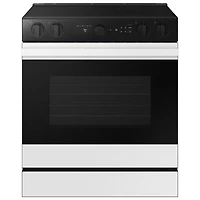 Samsung 30" 6.3 Cu. Ft. True Convection 5-Element Slide-In Electric Range (NSE6DB870012AC) - White Glass