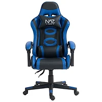 Naz Tachi Ergonomic High-Back Faux Leather Gaming Chair - Blue