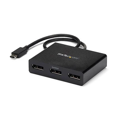 Open Box - StarTech USB C DisplayPort Adapter - 3 Port DisplayPort MST Hub