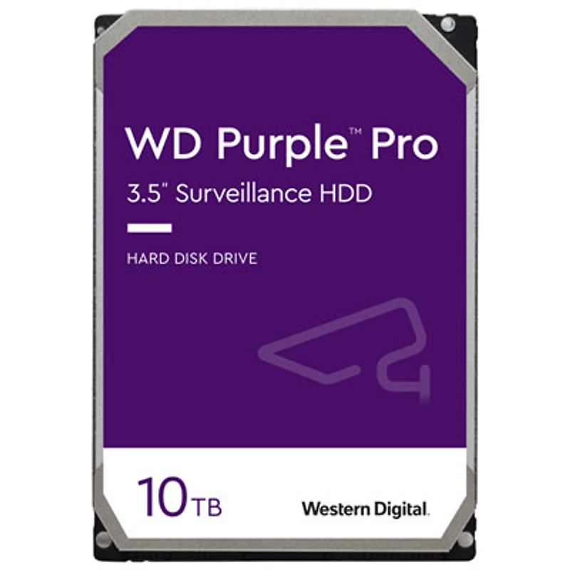 WD Purple Pro 10TB 3.5" 7200RPM SATA Desktop Internal Hard Drive (WD101PURP) - Purple