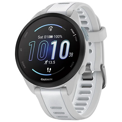 Garmin Forerunner 165 Music 45mm Bluetooth Running Smartwatch - Medium / Large - Mist Grey/Whitestone