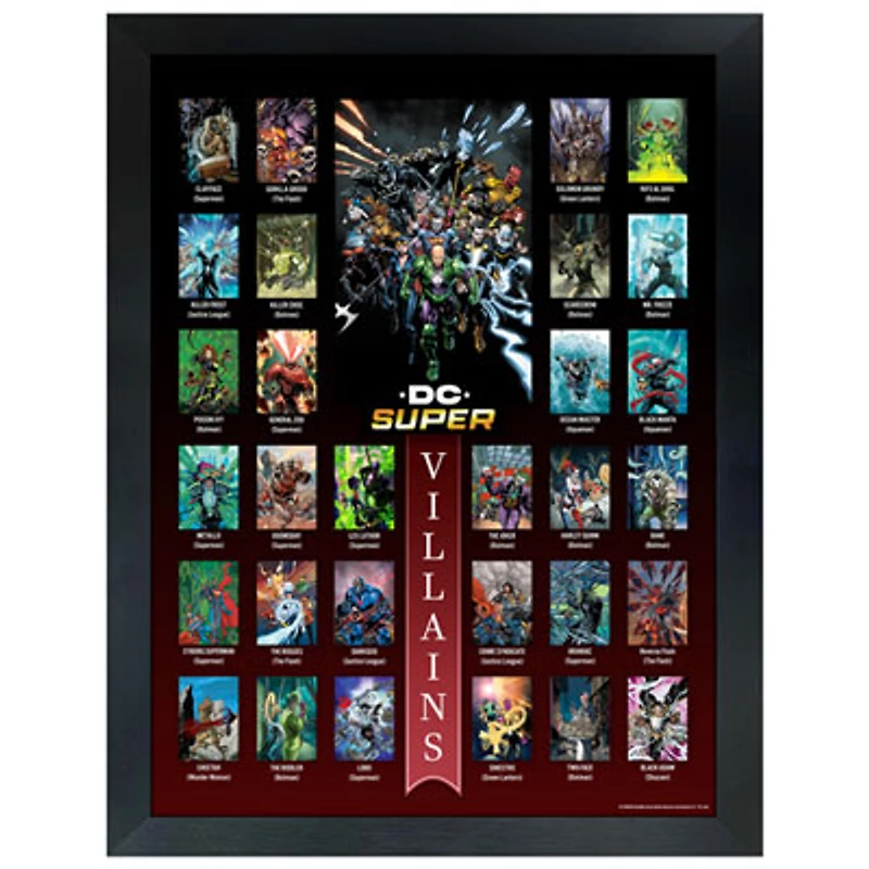 Frameworth DC Super Villians Character Framed Collage (37x28")