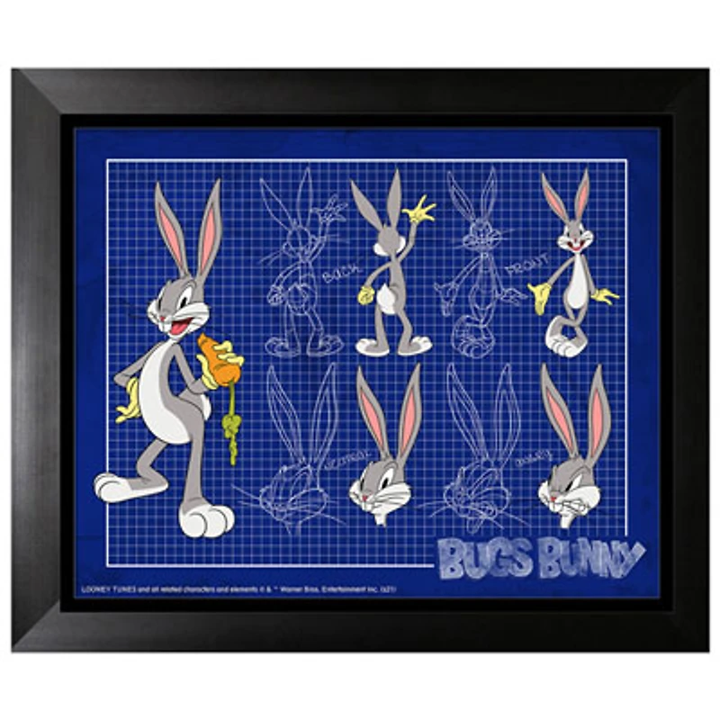 Frameworth Bugs Bunny Blueprint Framed Collage (34x26")