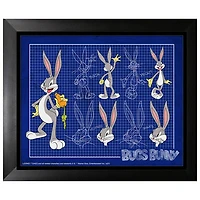 Frameworth Bugs Bunny Blueprint Framed Collage (34x26")