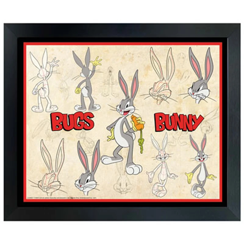 Frameworth Bugs Bunny Sketches Framed Collage (34x26")