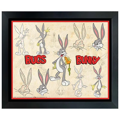 Frameworth Bugs Bunny Sketches Framed Collage (34x26")