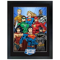 Frameworth Justice League Vertical Portrait Framed Print (26x34")