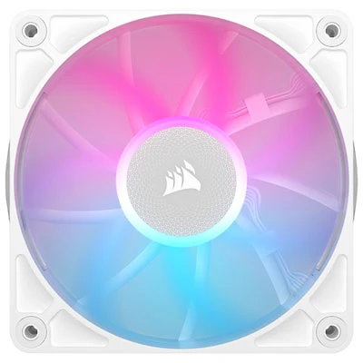 Corsair RX120 RGB 120mm PWM Case Fan - White (Requires iCUE LINK System Hub)