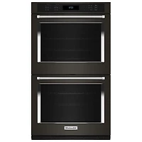 Kitchenaid 30" 10 Cu. Ft. Double True Convection Electric Wall Oven (KOED530PBS) - Black Stainless Steel