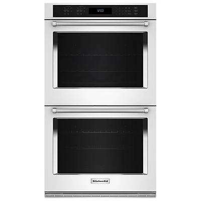 Kitchenaid 27" 10 Cu. Ft. Double True Convection Electric Wall Oven (KOED530PWH) - White