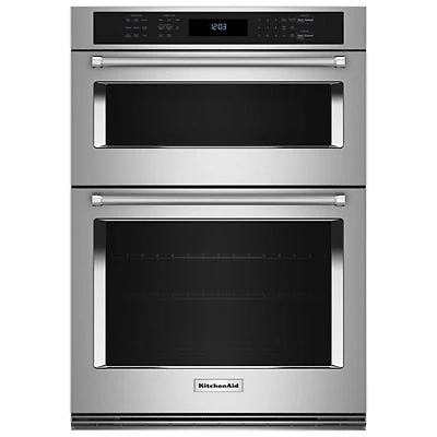 Kitchenaid 27" 5.7 Cu. Ft. Combination True Convection Electric Wall Oven (KOEC527PSS) - Stainless Steel