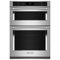 Kitchenaid 27" 5.7 Cu. Ft. Combination True Convection Electric Wall Oven (KOEC527PSS) - Stainless Steel