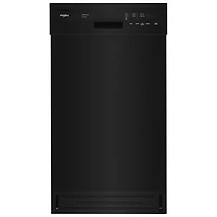 Whirlpool 18" 50dB Built-In Dishwasher with Stainless Steel Tub & Third Rack (WDPS5118PB) - Black