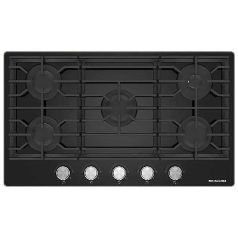 KitchenAid 37" 5-Burner Gas Cooktop (KCGG536PBL) - Black