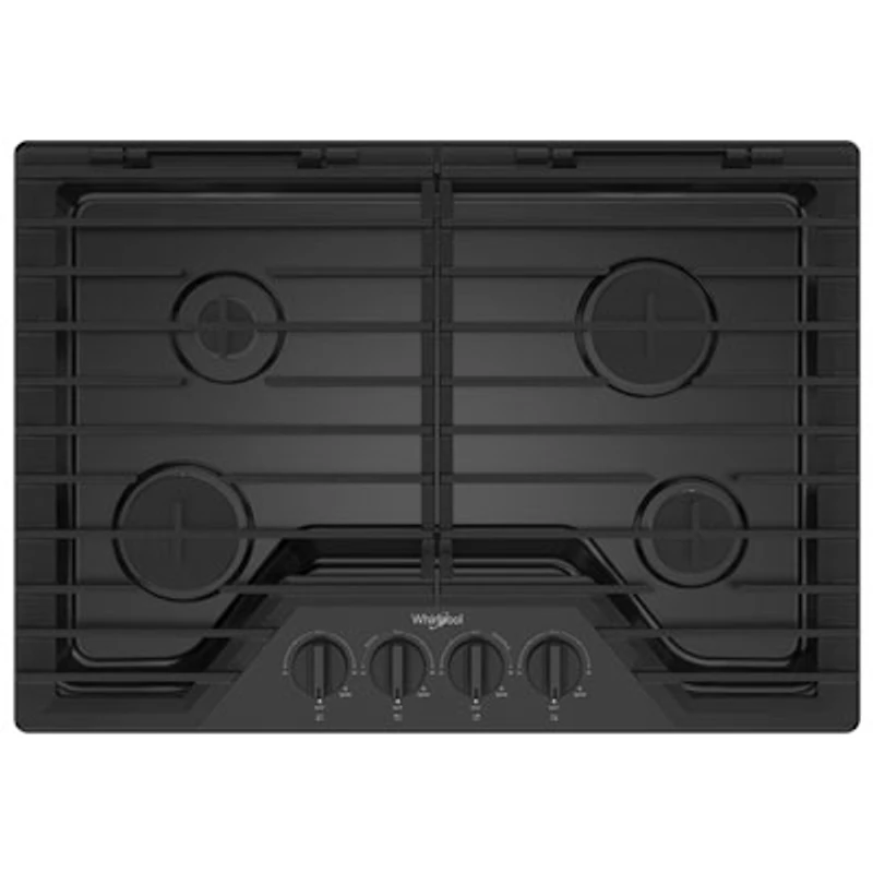 Whirlpool 30" 4-Burner Gas Cooktop (WCGK5030PB) - Black
