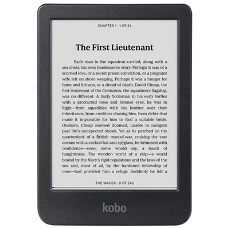 Kobo Clara Black/White 6” Digital eReader with Touchscreen - Black