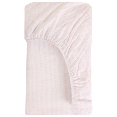 Nemcor Jersey Fitted Sheet - Crib - Pink Dots
