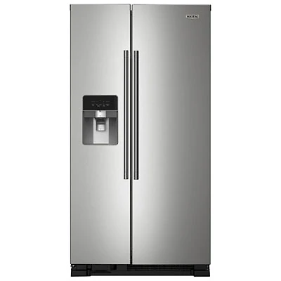 Maytag 36" 24.6 Cu. Ft. Side-By-Side Refrigerator with Water & Ice Dispenser (MRSF4036PZ) - Stainless Steel