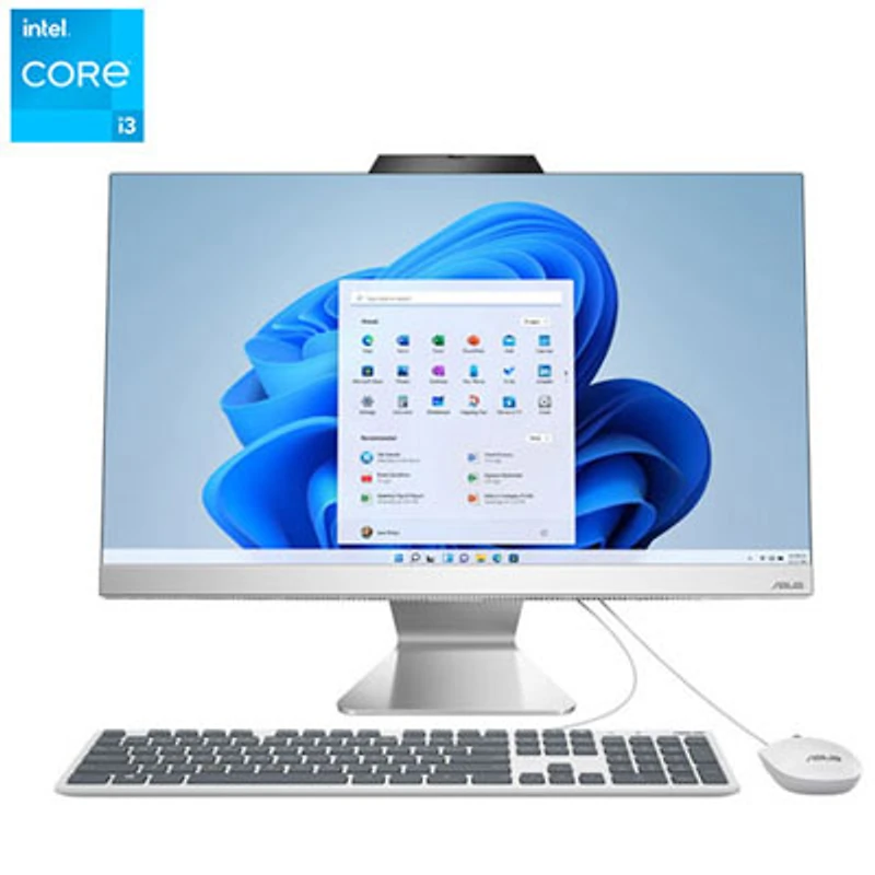 Open Box - ASUS 23.8" All-in-One PC - White (Intel Core i3-1215U/512GB SSD/8GB RAM/Windows 11)