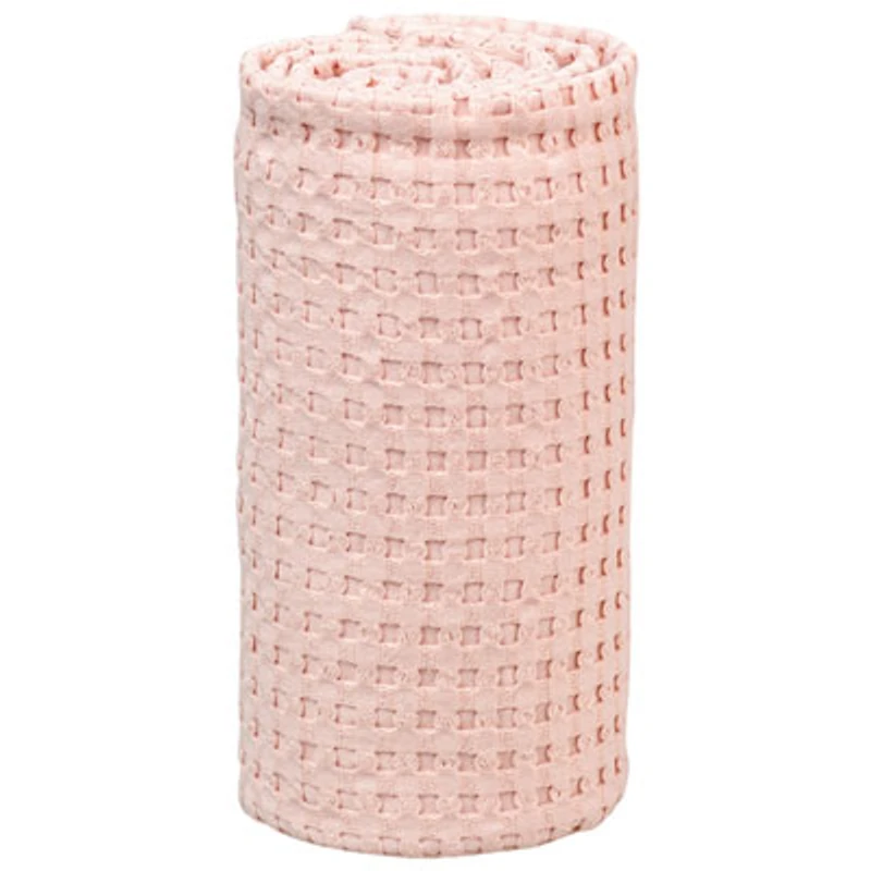 Lulujo Boho Waffle Blankets - Light Pink